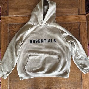 Essentials Men's Beige Hoodie